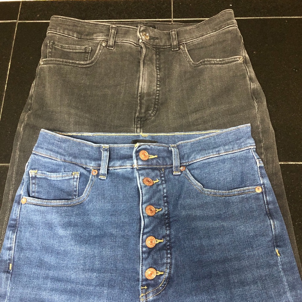Two pairs of Express denim size 6. Worn once!
